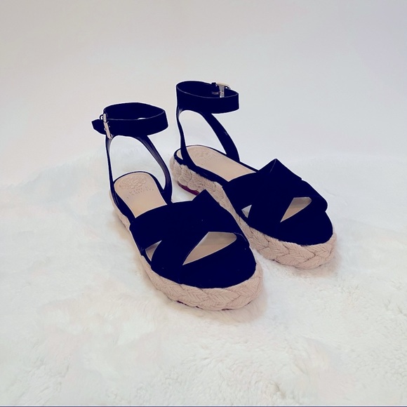 🆕🏷Vince Camuto ankle strap espadrilles braided flatform sandals - Picture 2 of 13